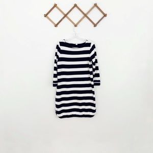 J. Crew Factory Maritime Navy & White Stripe Dress